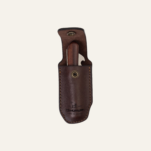 Okapi Biltong Knife in Leather Sheath Belt Loop design for Heritage Sheath