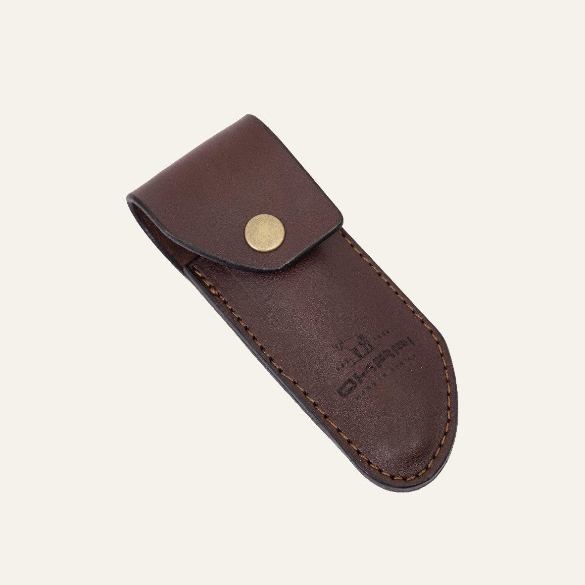 Okapi Leather material Sheath for Belt Clip - Folding pocket knife