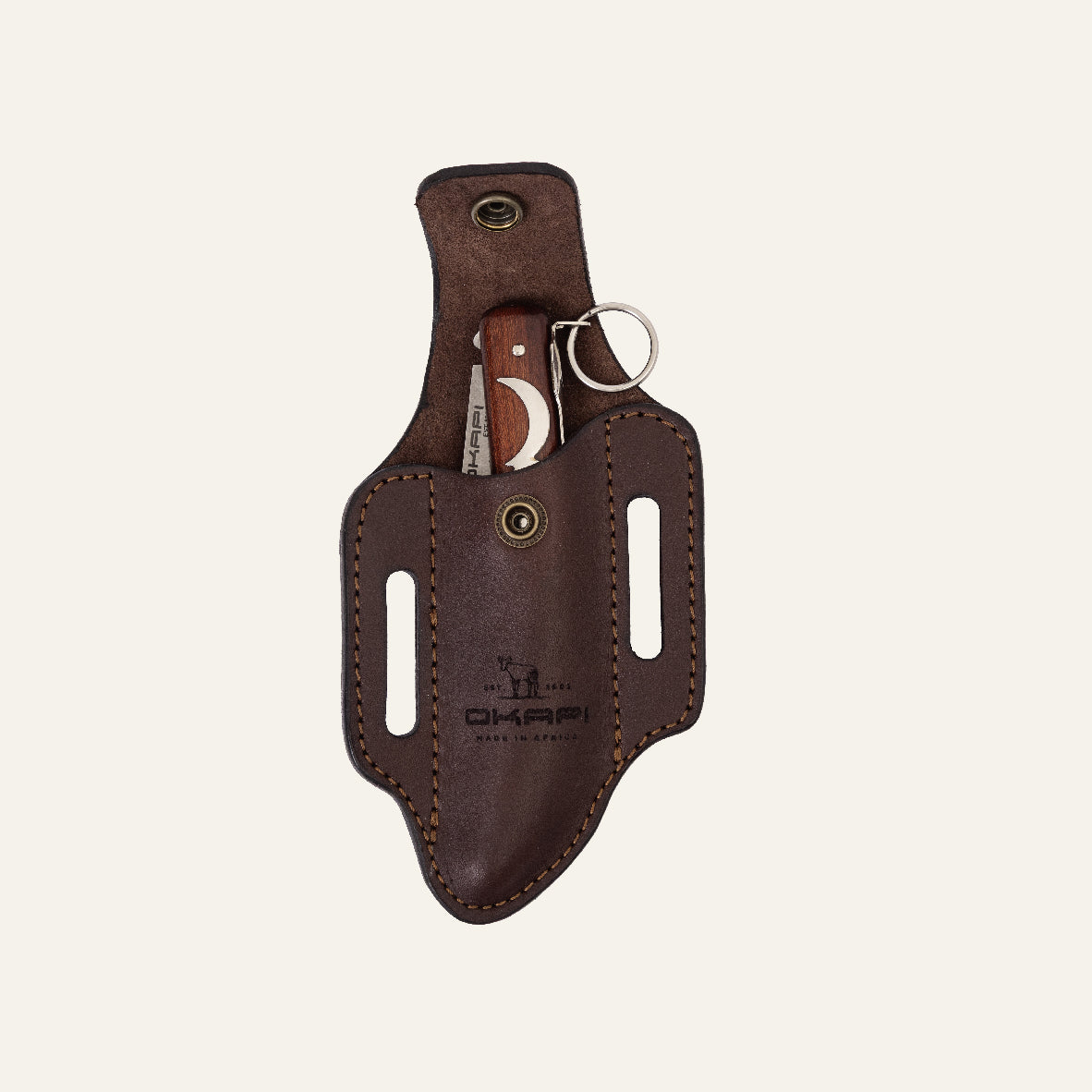 Leather Okapi Legacy Sheath in belt loop design