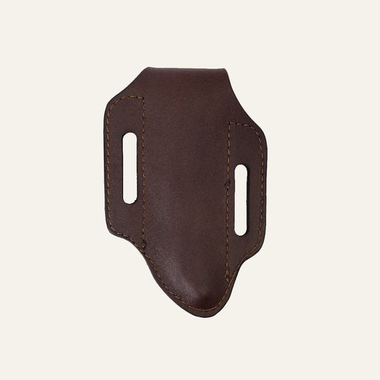Leather Okapi Legacy Sheath in belt loop design back view