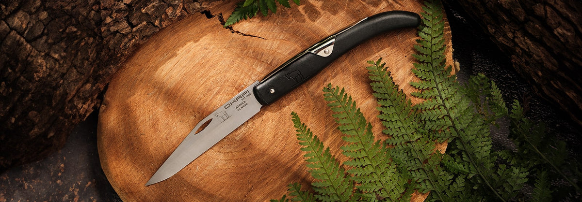 Okapi Folding Knife with tactical black handle